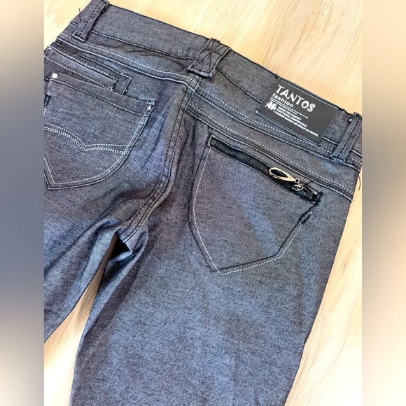 TANTOS Grey/Silver Metallic Skinny Pants Size 29 - Picture 5 of 8